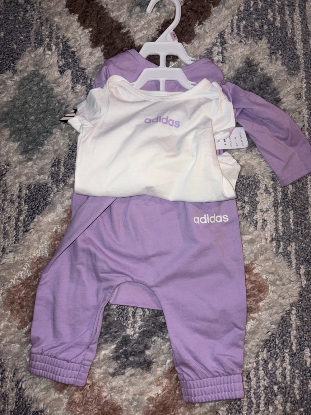 adidas Lavender and White Set